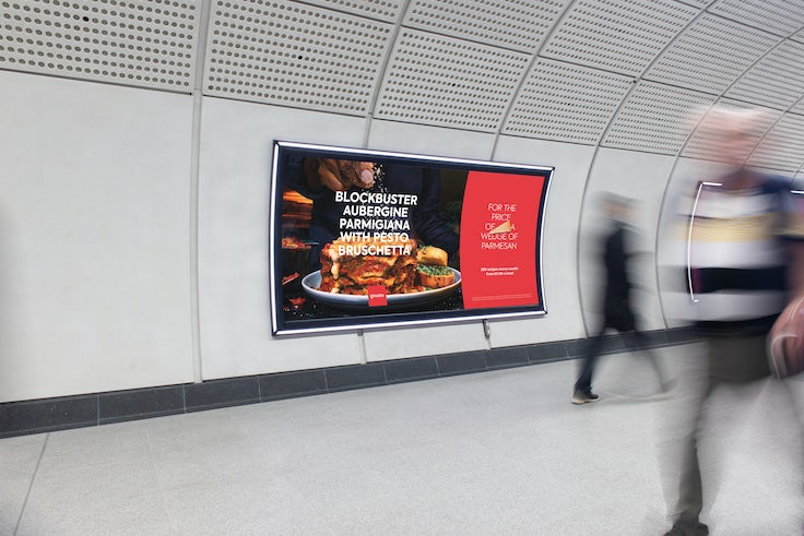 An OOH execution promoting Gousto's value range